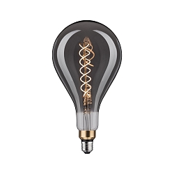 LED Filament BIG DROP, Doppel-Spiral,  16cm / L 30cm, 230V, E27, 7W 1800K 200lm, dimmbar, Rauchglas