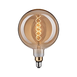 LED Filament BIG GLOBE, Doppel-Spiral,  20cm, 230V, E27, 7W 1800K 400lm, dimmbar, Gold