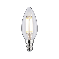 LED Filamentlampe Kerzenform, E14, 4,8W, 4000K, 470lm, klar