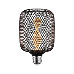 LED Leuchtmittel METALLIC GLOW ZYL HELIX, E27, 3,5W, 1800K, 110lm, schwarz