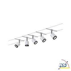 Luce a corda TUNLED Set di 5, commutabile, Cromo, Nero, Bianco