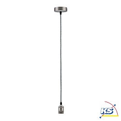 Luci a sospesione VINTAGE E27, Grigio, Nichel dimmerabile