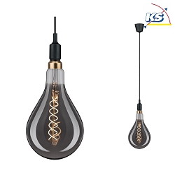 Pendant luminaire NEORDIC KETIL, 1 flame, E27 max. 20W, black