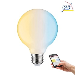 LED ZigBee Filament Globe Lamp G95 TW, 230V, E27, 7W 2200-6500K 806lm, dimmable, opal