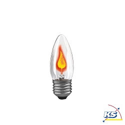 Lamp Flickering candle, 3W, E27, clear