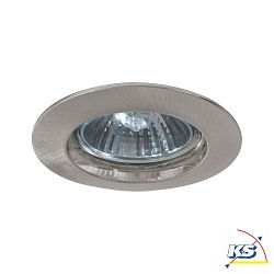 Recessed luminaire PREMIUM LINE, round, 230V, GU10, 51mm, brushed iron/aluminum