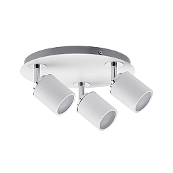 Spot TUBE 3-Lampadine GU10 IP44, Cromo, Bianco dimmerabile