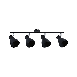 spot DAVY 4 flames E27, chrome, black matt dimmable