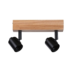 Spot ARVID 2-Lampadine E27, Nero dimmerabile