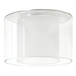 Zubehr Leuchtenschirm TWICE, GU.,3, Glas klar/opak