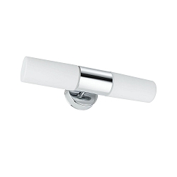 Mirror luminaire LENIA Bath luminaire, IP44, E14, 230V, chrome/opal