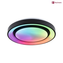 wall and ceiling luminaire RAINBOW DYNAMIC large, tunable white, RGB IP20, black, white dimmable