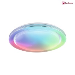 LED Wand-/Deckenleuchte RAINBOW DYNAMIC RGB TunW, mit FB, dimmbar, Chrom / Wei,  48.5cm 38.5W 2800lm