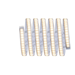 LED Strip MaxLED 1000 Warmwei, IP44 Protection Cover, 24V, 29W 2700K 2750lm, 250cm, dimmbar, Silber