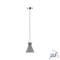 Luci a sospesione VERVE 1-Lampadina E27 IP44, Cromo, Grigio dimmerabile