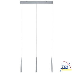 Luci a sospesione GUTTA LED 3-Lampadine, lang, Alluminio spazzolato dimmerabile