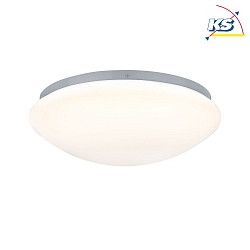 Applique et plafonnier LEONIS LED rond, cambré IP44, blanche