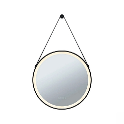 mirror with lighting MIRRA IP44, mat, black dimmable