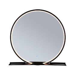 Miroir avec clairage MIRO avec carde IP44, mat, noir 