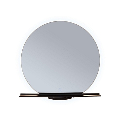 Miroir avec clairage MIRO sans cadre IP44, mat, noir 