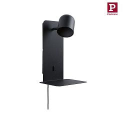 Lampe de lecture MALENA avec connexion USB GU10 IP20, noir 