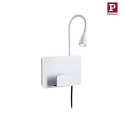 Lampe de lecture HALINA LED avec connexion USB IP20, blanche 