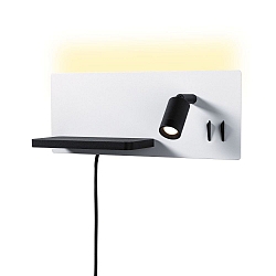 Lampe de lecture SERRA LED avec connexion USB, gauche IP20, noir, blanche gradable