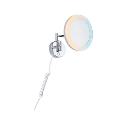 Miroir avec �clairage MASUA IP44 - 3X ZOOM 3 fois, rond, avec bras flexible, CCT Switch, inclinable IP44 / IP20, chrome 