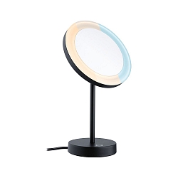 Miroir avec �clairage MASUA IP44 - 3X ZOOM 3 fois, rond, CCT Switch, avec prise de courant, r�glable IP44 / IP20, noir mat 