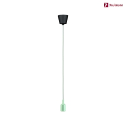pendant luminaire NEORDIC KETIL 1 flame E27 IP20, light green, black dimmable
