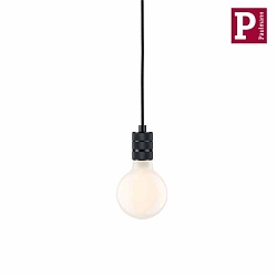 Luminaire  suspension NEORDIC TILLA avec interrupteur, avec prise de courant E27 IP20, noir graphite gradable