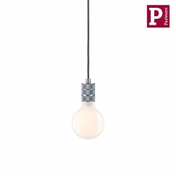 Luminaire  suspension NEORDIC TILLA avec interrupteur, avec prise de courant E27 IP20, aluminium, gris gradable