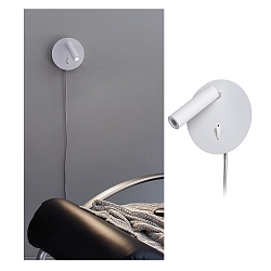 LED Wall luminaire TABARI, 230V, 4W 3000K 240lm 38, swivelling, white / chrome