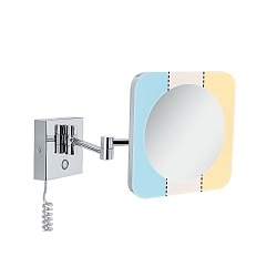 Specchio illuminato HOMESPA JORA LED con interruttore, CCT Switch IP44, Cromo, Bianco 