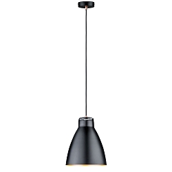 Paulmann Pendant luminaire Neordic Roald 1 flame, black/copper/marble