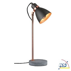 Paulmann Table lamp Neordic Orm 1 flame, copper/concrete