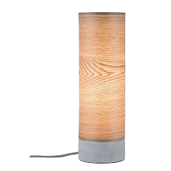 Tischleuchte NEORDIC SKADI, 1-flammig, Holz / Beton