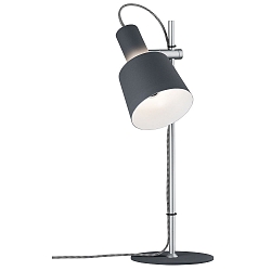 Lampe de table NEORDIC HALDAR  1 flamme E14, chrom mat, gris fonc gradable