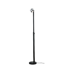 Lampada da terra ALDAN LED con sensore, Alluminio spazzolato, Nero dimmerabile