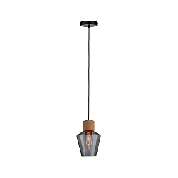 Paulmann Neordic Edla Pendant luminaire E27, max. 20W smoked glass/cork/black