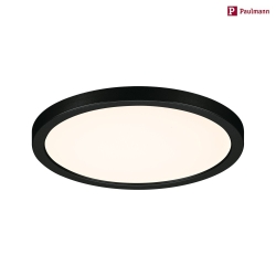LED Einbau-Panel AREO VariFit ON-OFF, IP44/20, rund,  17.5cm, schaltbar, 15W 3000K 1200lm, schwarz matt