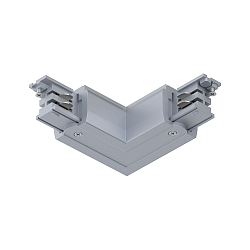 Zubehr fr ProRail3 3-Phasen-Stromschiene - L-Verbinder, Erde auen, 230V, Metall / Kunststoff, Silber