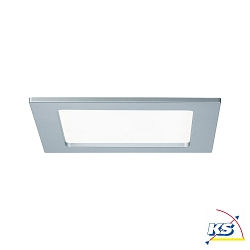 LED Einbauleuchte QUALITY PREMIUM PANEL LED, eckig, IP44, 1x12W, 4000K, 230V, 165x165mm, Chrom matt