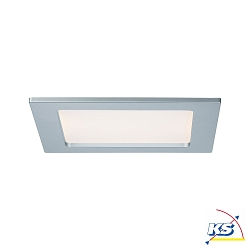 LED Recessed luminaire QUALITY PREMIUM PANEL LED, square, IP44, 1x12W, 2700K, 230V, 165x165mm, chrome matt