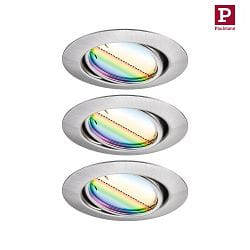 recessed luminaire BASE COIN LED swivelling, set of 3, RGBW, ZigBee controllable LED IP20