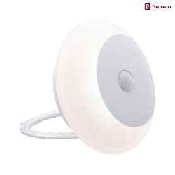 night light VIBY LED round, with motion detector IP20, white 