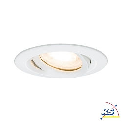 Luce da incasso NOVA LED rotondo, girevole, Set di 1 GU10 IP65, Bianco opaco dimmerabile 7W