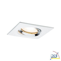 Luce da incasso NOVA LED angolare, girevole, Set di 1 GU10 IP65, Cromo, Bianco opaco dimmerabile 7W