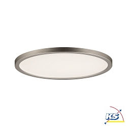 LED Einbau-Panell AREO DIM, IP44/20, rund,  18cm / DA  15.5cm, 13W 3000K 770lm, dimmbar (stufenlos R+C), nickel matt