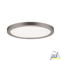 LED Einbau-Panell AREO DIM, IP44/20, rund,  12cm / DA  10.5cm, 8W 3000K 418lm, dimmbar (stufenlos R+C), nickel matt